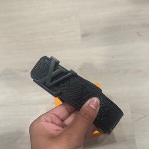 Louis Vuitton Monogram Black Men's Belt